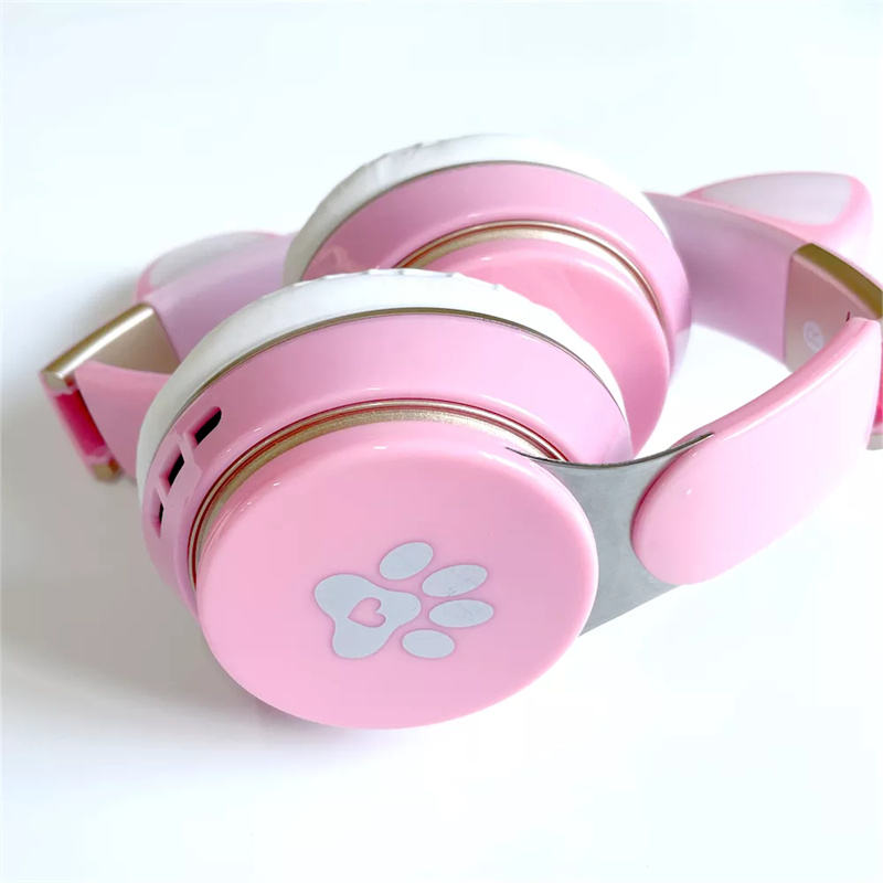 Headset Cute Cat Ears Wireless Light-emitting Bluetooth Headset