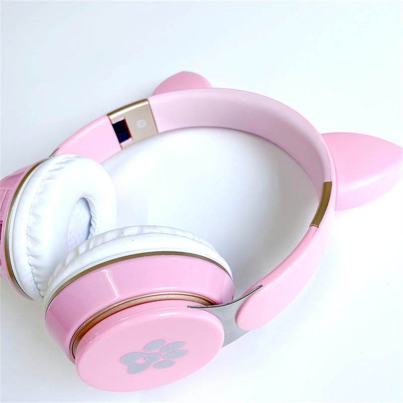 Headset Cute Cat Ears Wireless Light-emitting Bluetooth Headset