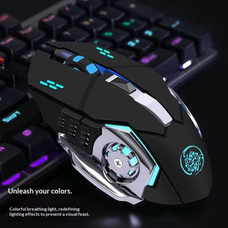 Wired Gaming Mouse, Wireless Bluetooth Charging For Laptops