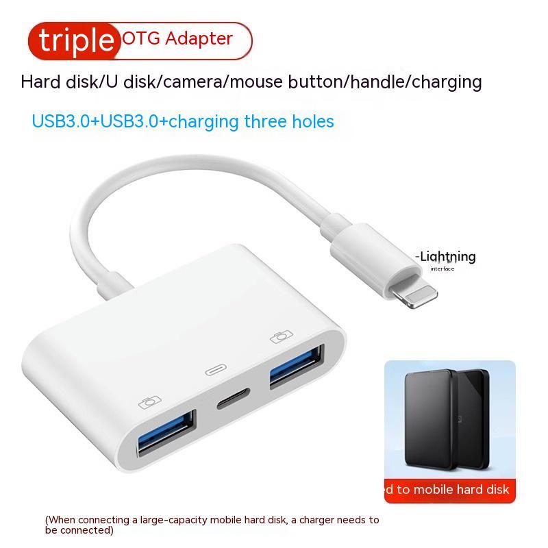 Lightning Interface Expansion Dock Mouse Keyboard OTG Adapter Typec