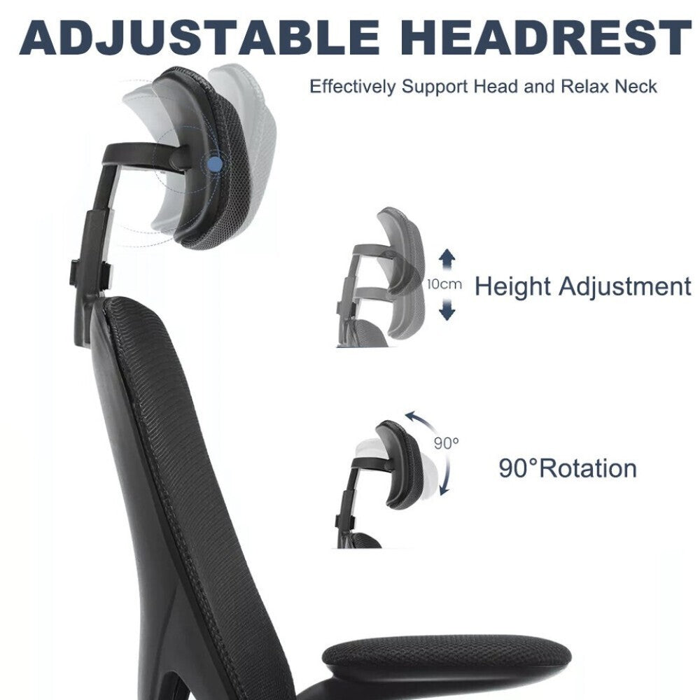 Home Office Chair Computer Desk Chair Adjustable Height Swivel Mesh Ergonomic