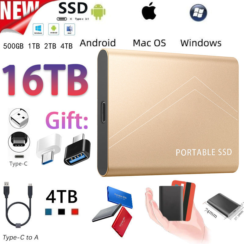 Ultra-Fast Portable External SSD - 1TB to 16TB Storage