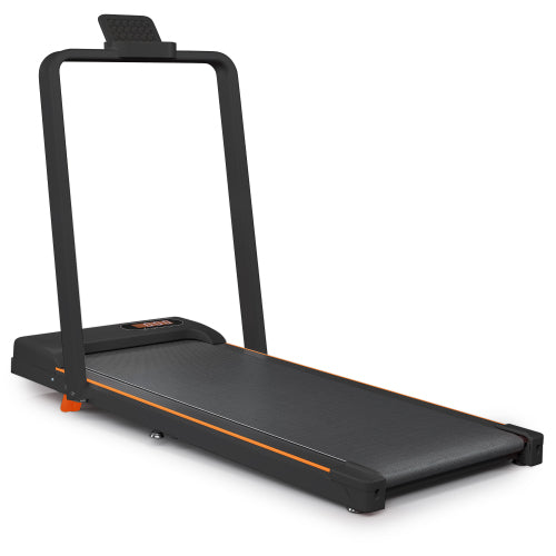 Folding Treadmill With Handrail & Adjustable Incline